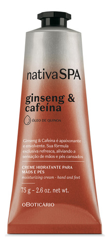 Creme Hidratante Para Mãos E Pés Nativa Spa Ginseng E Cafeín