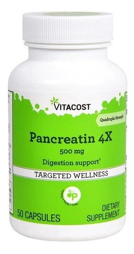 Pancreatin 4x 500 Mg 50 Caps  De Vitacost