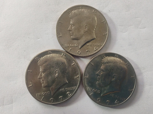 3 Monedas Estados Unidos Half Dollar 1972-73-74. (c-5