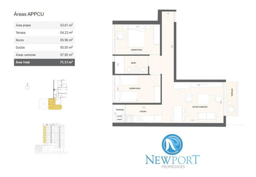 Imagen 5 de 5 de Venta Apartamento De 2 Dormitorios En Cordon, A Estrenar!