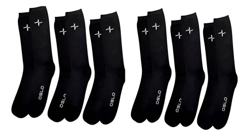 Pack X 6 Pares De Medias Primera Piel Oslo Térmica Negro Unico Adulto