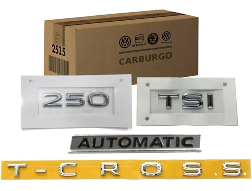 Kit Emblema T-cross  Automatic 250 Tsi Original Volkswagen