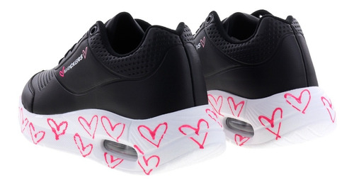 Imagen 4 de 4 de Tenis Sneakers Mujer Casuales Con Corazones Erez