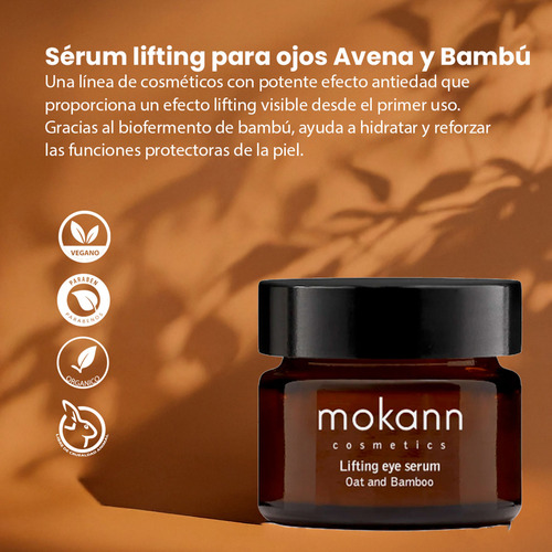 Serum Reafirmante Mokann Para Contorno De Ojos Y Ojeras 15ml Todo Tipo De Piel Día/noche