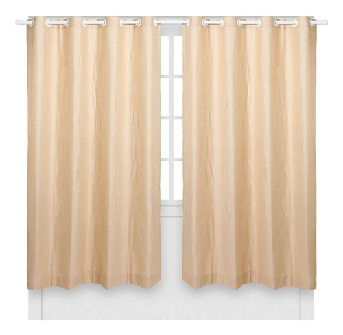 Cortina Edinburgh Mustard para ventana de salón, 2 x 1,80 cm, color Santista, color nude