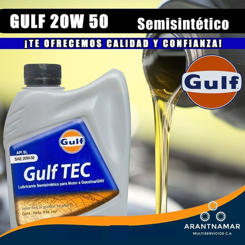 Aceite 20w50 Semisintetico Gulf 