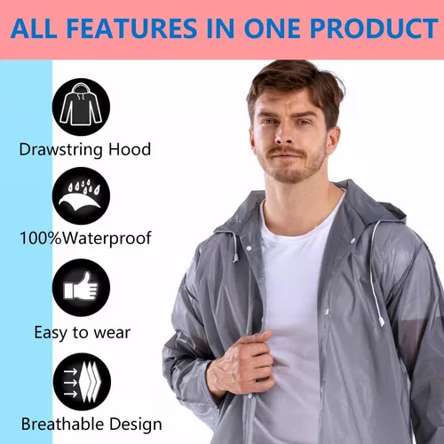 Chubasquero Impermeable Para Hombre Y Mujer Abrigo De EVA Grueso