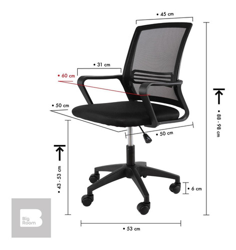 Imagen 3 de 9 de Silla Oficina Ergonómica Apoya Cabezas Brazos Ergonómica