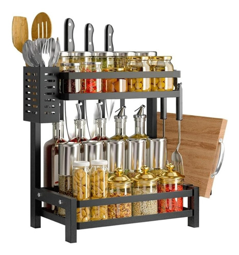  Estante Organizador De Cocina Para Cuchillos Y Condimentos