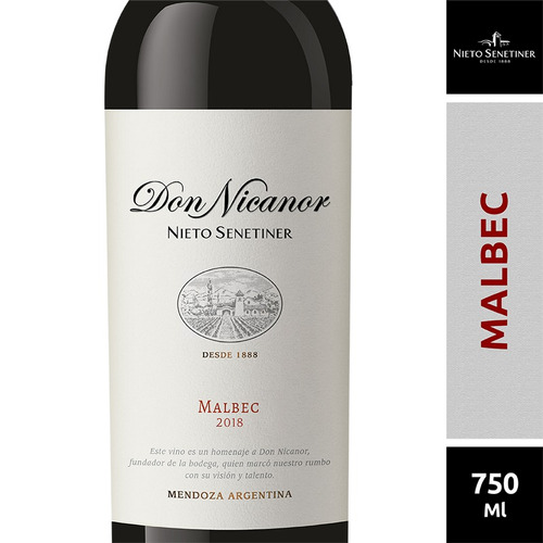 Vino don Nicanor Malbec 750ml Nieto Senetiner Puro Escabio