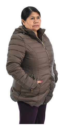 Campera Inflable Mujer Larga Impermeable Importada Yd 560303