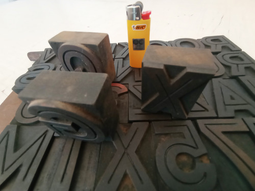 Antiguos Tipos De Madera Imprenta Deco Reliquia (Usado)