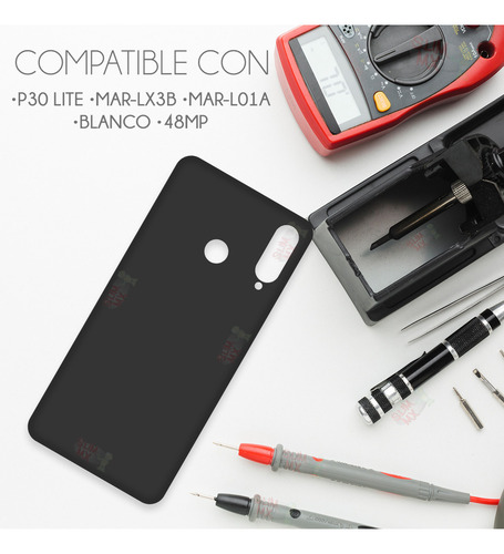 Tapa Trasera Para Huawei P30 Lite Mar-lx3b Mar-l01a 48mp Color Blanco Slim Company