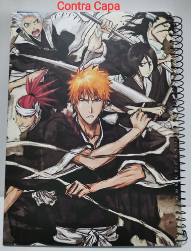 Caderno Univ. Anime Japone Bleach 1 Matéria 96 Fls