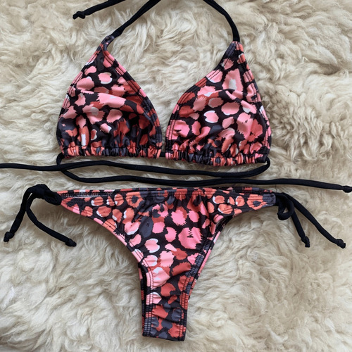 Bikini Triangulo Con Tiras Estampada