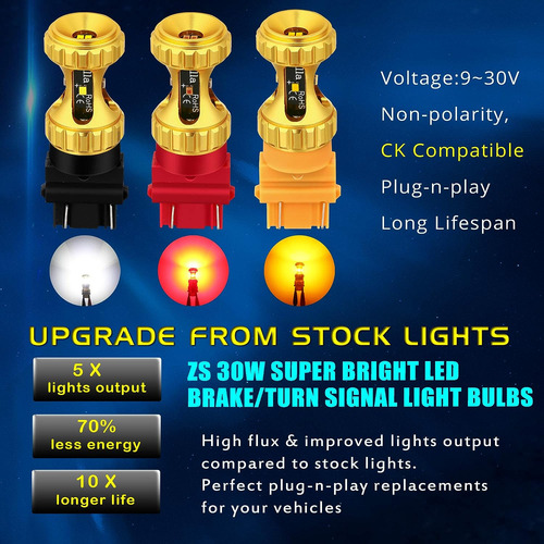 Bombillas Led 7440 7443 De 3000 Lm Extremadamente Superbrill
