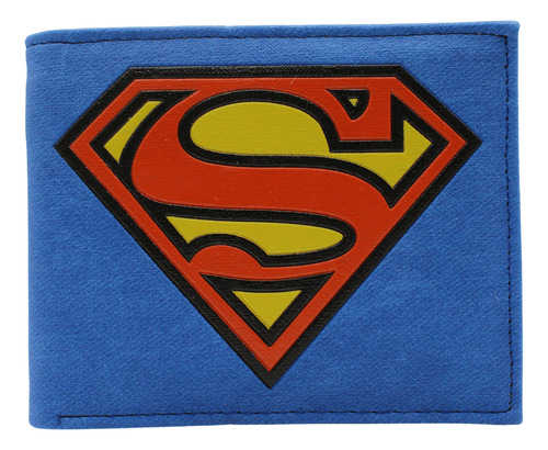 Cartera Billetera Inspirada En Superman Dc Cómics Pu Azul