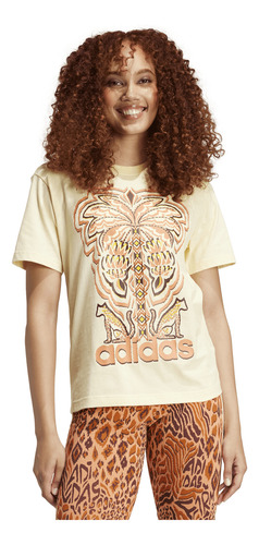 Playera adidas X Farm Rio Mujer Iv9759 Amarillo