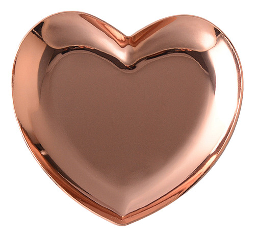 Plato De Joyería En Forma De Corazón De Oro Rosa De Acero In