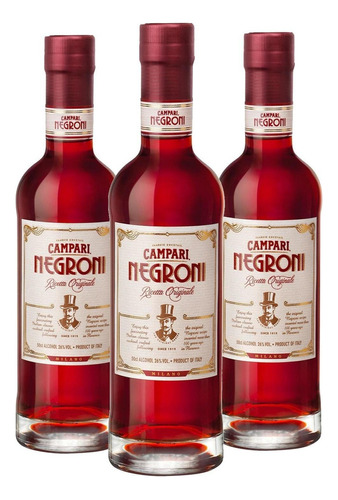 Kit 3x Campari Negroni 500ml