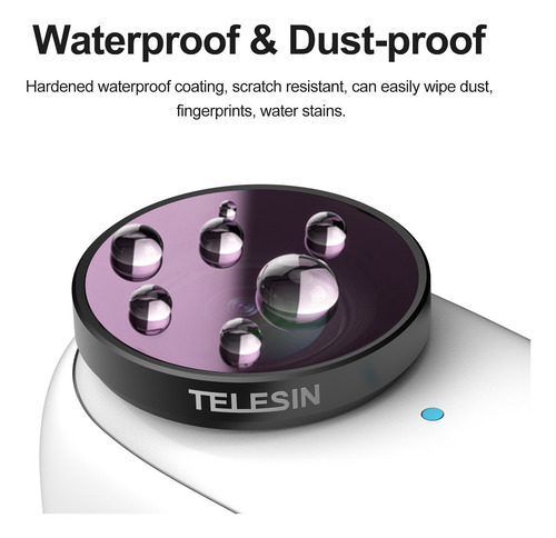 Imagen 6 de 9 de Telesin Is-flt-go2 - Kit De Filtro Para Cámara Con 4 Filtros