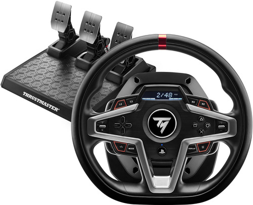 Volante De Carreras Y Pedales Magnéticos Thrustmaster