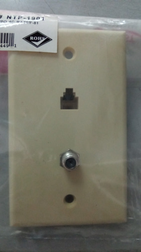 Tapa Con Conector Coaxial Y Telefónico 