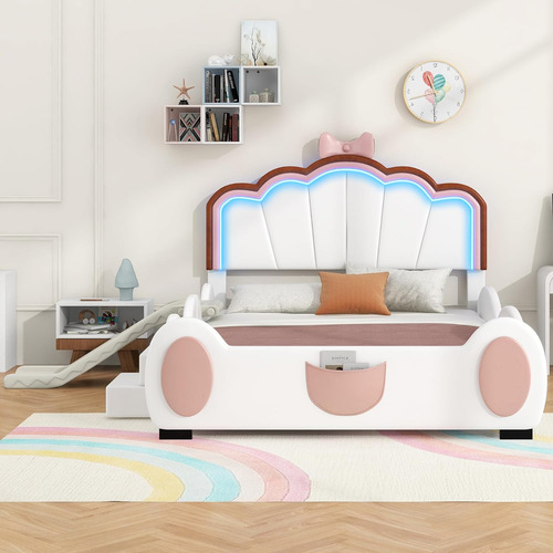 Base De Cama Tapizada De Tamaño Matrimonial Con Cabecero De