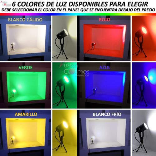 Imagen 3 de 10 de Tripode Luces Led Navidadeña Color Decoracion Efecto Rojo 7w