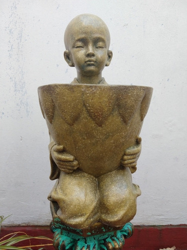 Estatua Monje Hindú Niño Símil Piedra (solo X Pedido)