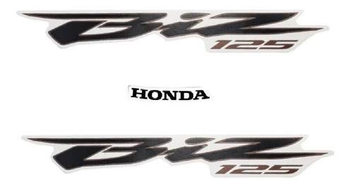 Kit Adesivo Jogo Faixas Moto Honda Biz 125 2018 Branca Cor Branco