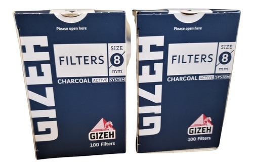 Filtro Gizeh Para Armar 8mm  Carbon Regular X 2u