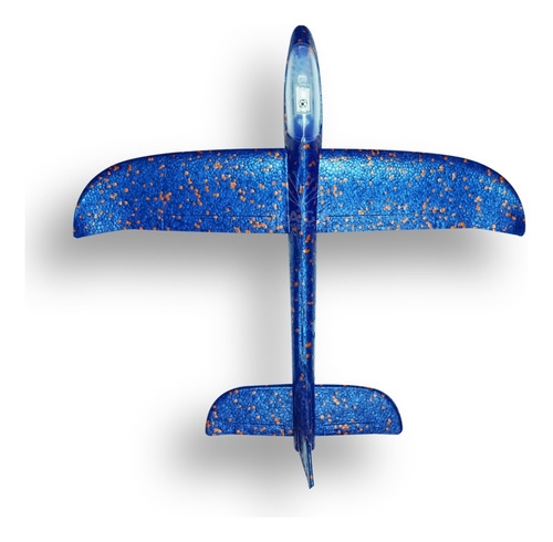 Avion De Unicel Grande Con Luz Planeador Aeroplano Ligero Color