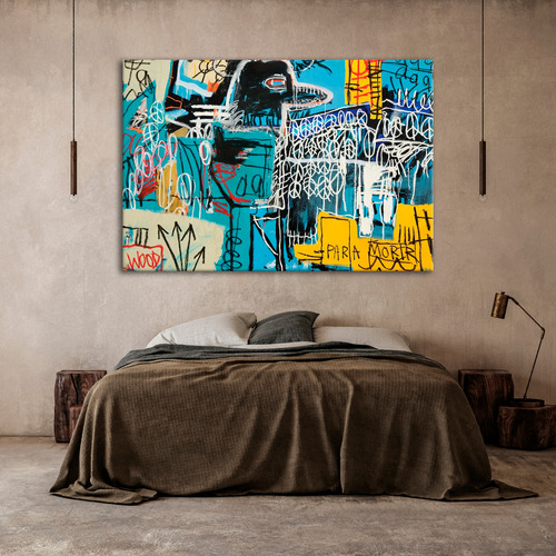 Cuadro Basquiat Bird On Money Canvas Algodón 120x80 Cm