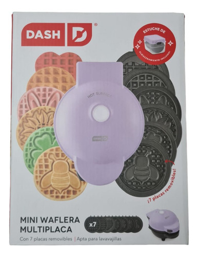Dash Mini Wafflera Con 7 Placas Intercambiables