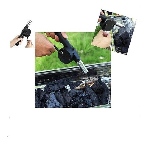 Soplador Avivador De Llama Fuego Parrilla Leña Carbon Brasa