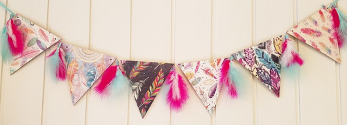 Banderines Para Sublimar Set Plumas Laura Craft