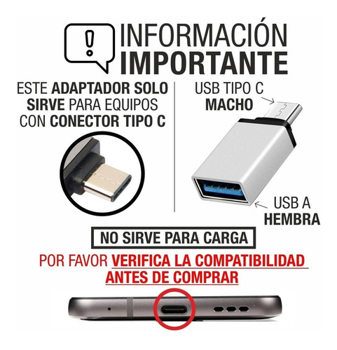 Adaptador Otg 3.0 Compatible Con Samsung A20 A30 A50 A51 A70