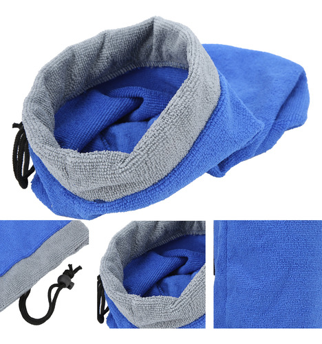 Bolsa De Baño Azul Para Mascotas, Toalla Absorbente Para Hám