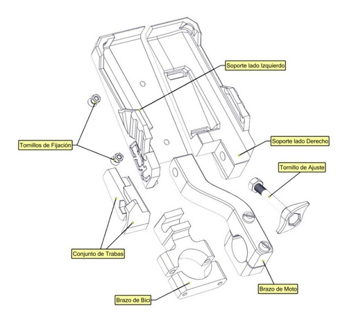 Repuesto Para Soporte Celular Gps Moto Bici Cdv 3.0 Motos