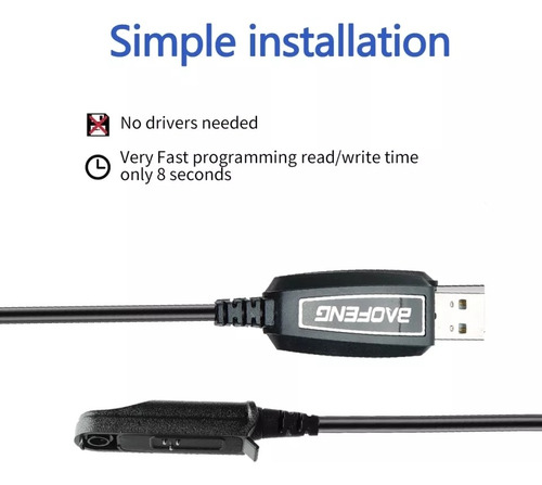 Imagem 5 de 6 de Cabo De Dados Baofeng Original Usb Chirp Uv9r Plus Uv9r Pro
