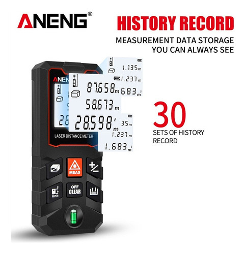. Medidor De Distancia Láser Digital Lcd Aneng 100m