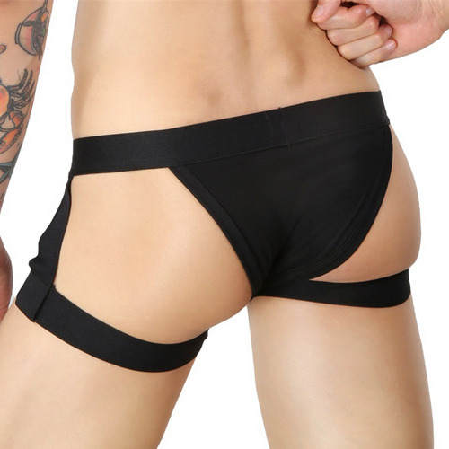 Calcinhas Masculinas Casuais Sólidas De Cintura Baixa E Calc