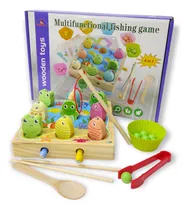 Comprar Juego Montessori Pesca Magnética Con Gusanos Didácticos  