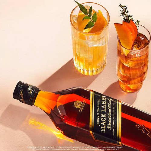 Paquete 6 Piezas Whisky Johnnie Walker Black Label 750ml