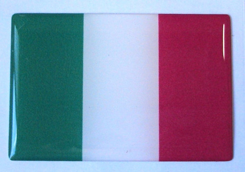 Bandeira Adesiva Resinada Da Itália 6x4cm - Bre
