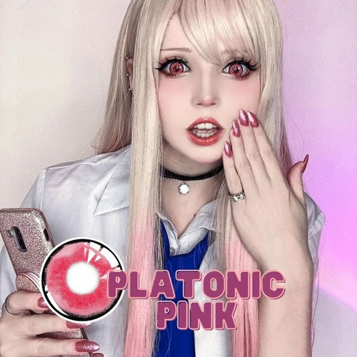 Lentes Color Rosa Kitagawa Marin Anime Cosplay My Dress-up D