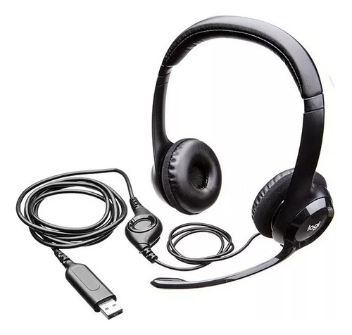 5 Pack Audífonos Logitech H390 Control De Volumen Usb, Negro