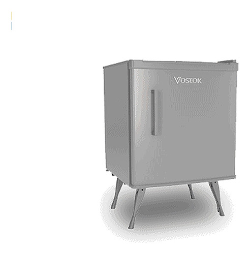 Heladera Minibar Congelador Vostok Vintage Silver 50 L Ks48