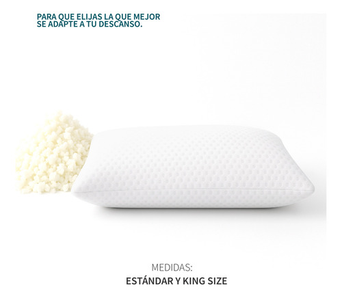 Almohada Memory Foam Ajustable Pack 2 100% Algodón 51x66cm